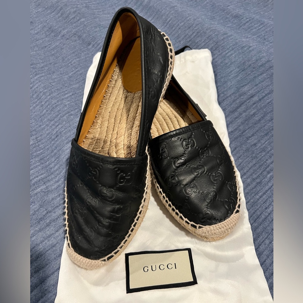GUCCI - Women’s GG LEATHER ESPADRILLE
